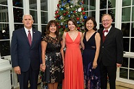 Vice President Mike Pence, Second Lady Karen Pence, Siobhan Steel, Supervisor Michelle Park Steel